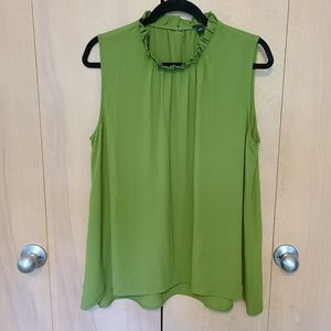 Ann Taylor high neck ruffle tank